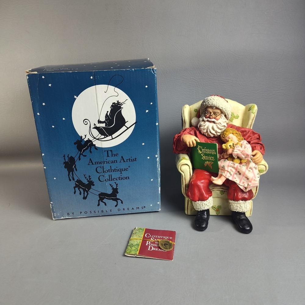 Possible Dreams American Artist Clothtique #15054 Christmas Stories Santa 1996